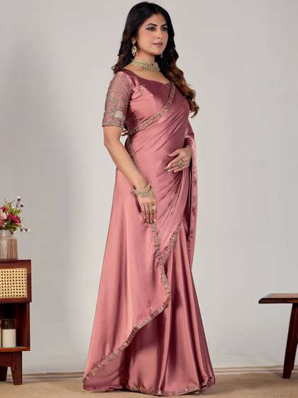 K 5 Fashion
                        Embellished Embroidered Satin Fusion Sambalpuri
                        Saree