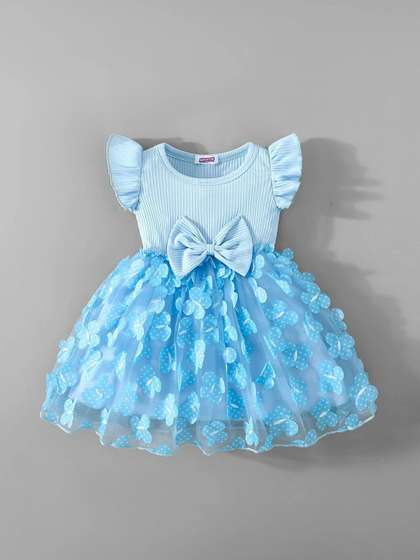 Hopscotch Print Chiffon
                    Fit & Flare Dress