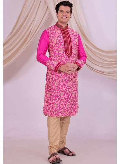 Desibutik Men
                          Embroidered Mandarin Collar Sherwani