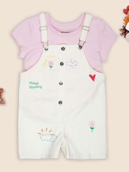 Pantaloons Junior Girls
                    Cotton Dungarees
