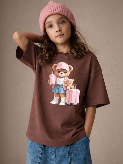 COMIC STREET Girls
                    Conversational Printed T-shirt