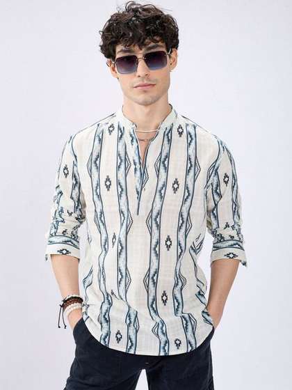 PRINTINDIA Men
                          Printed Kaftan Kurta