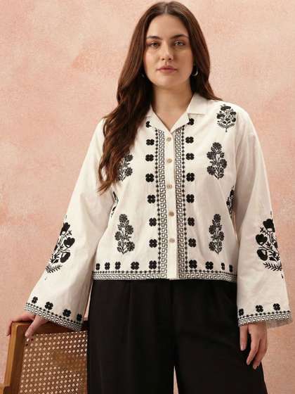 all about you Casual Embroidered Shirt