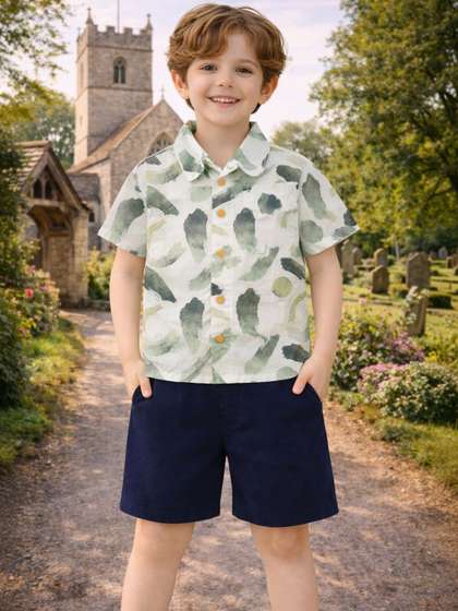 HERE&NOW Unisex Kids
                    Printed Shirt with Shorts
