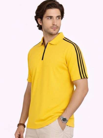 RuledBySun Men's Striped Polo T-shirt