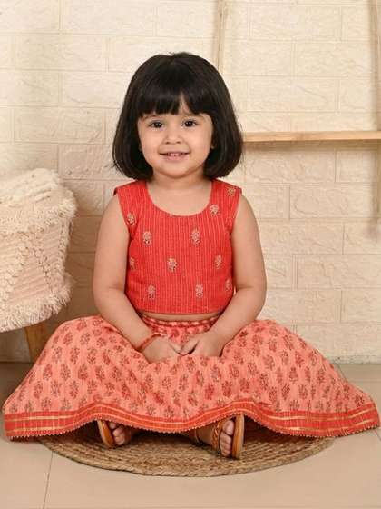 Sangria Girls
                        Printed Cotton Flared Lehenga Choli