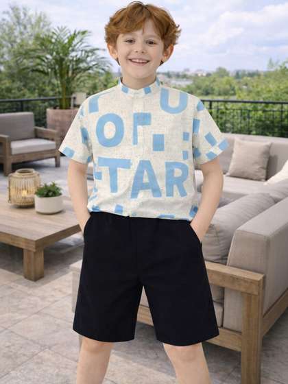 HERE&NOW Unisex Kids
                    Printed Shirt with Shorts