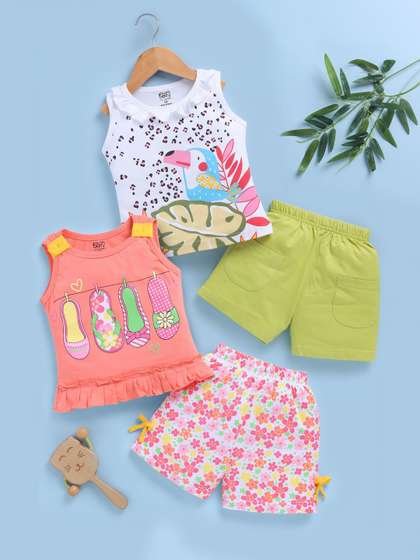Blushh Berry Girls
                        Printed Top with Shorts