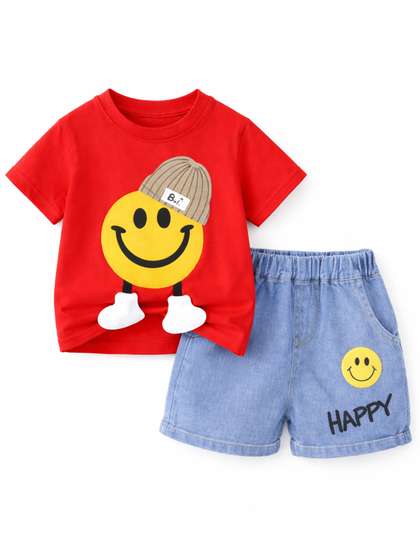 Bold N Elegant Unisex
                    Kids Printed Top with Shorts