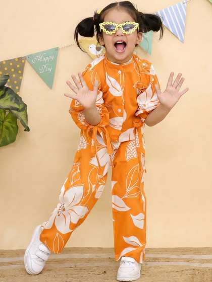 Aarya Designer Girls
                    Printed Shirt with Trousers