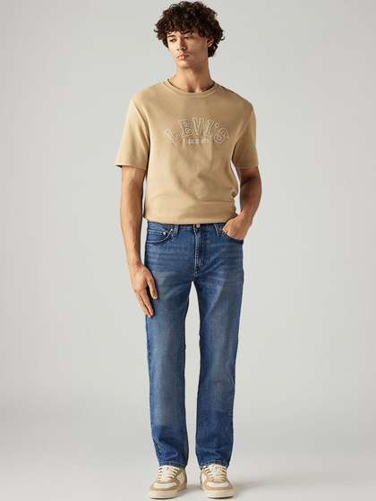 Levis Men Straight Fit Mid-Rise Jeans