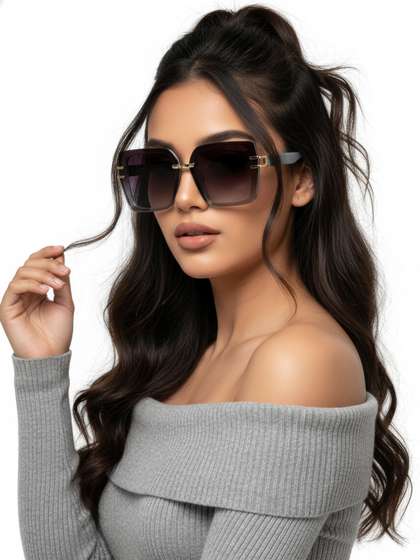 HASHTAG EYEWEAR
                        Women Oversized Sunglasses with UV Protected
                        LensD_WB-G-15065-GRY