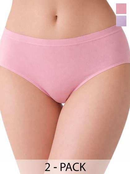 Saforia Women Pack
                        of 2 Anti-Odour Cotton Basic Briefs