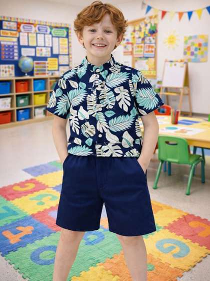 HERE&NOW Boys
                    Printed Shirt with Shorts
