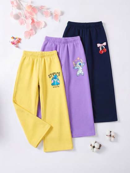 HELLCAT Girls Pack of 3
                    Regular Fit Graphic Print Track Pants