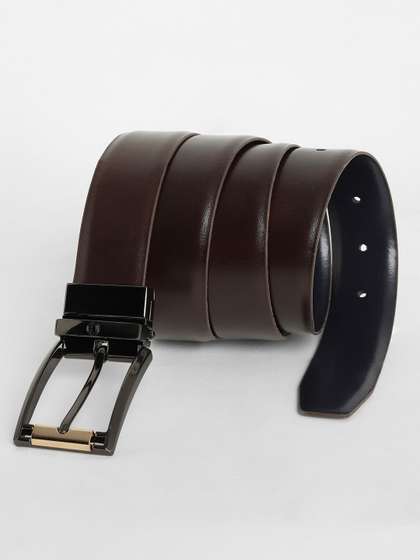 Louis Philippe Men
                      Italian Leather Dual Tone Zinc Alloy Buckle Formal
                      Reversible Belt