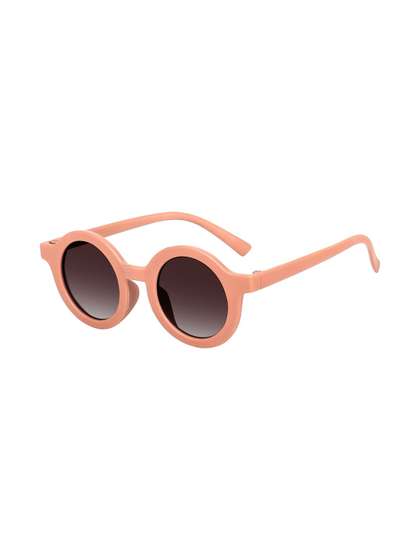IFLASH Unisex Kids Grey
                    Lens & Brown Round Sunglasses with