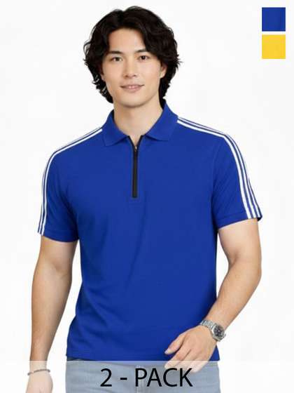 RuledBySun Men Polo Collar T-shirt
