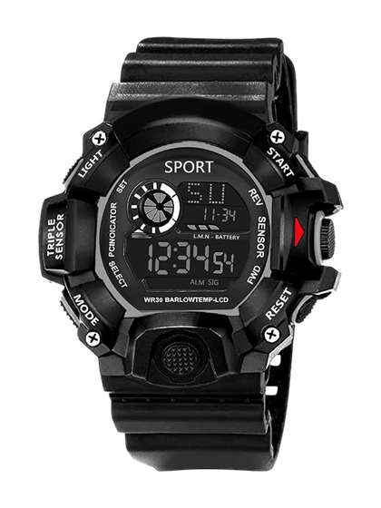 Brostin Unisex Dial
                      & Straps Digital Stopwatch Watches Black R
                      Shock Watch