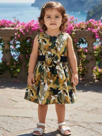 Sangria Girls Cotton
                    Digital Print Frock