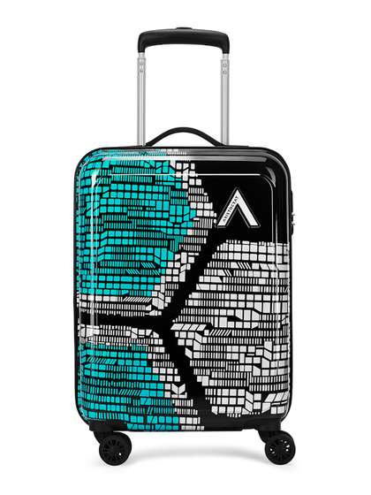 Aristocrat Bruce
                        Blue Hard Luggage 54cm Cabin Trolley Bag with
                        8-Wheel & Combination Lock