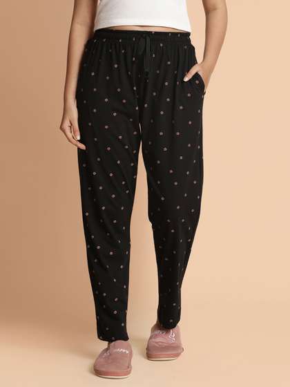 TWIN BIRDS Printed
                        Cotton Lounge Pants