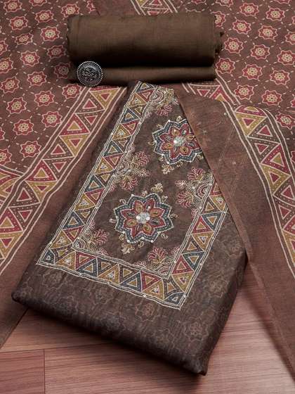 Biba Embroidered
                        Unstitched Dress Material
