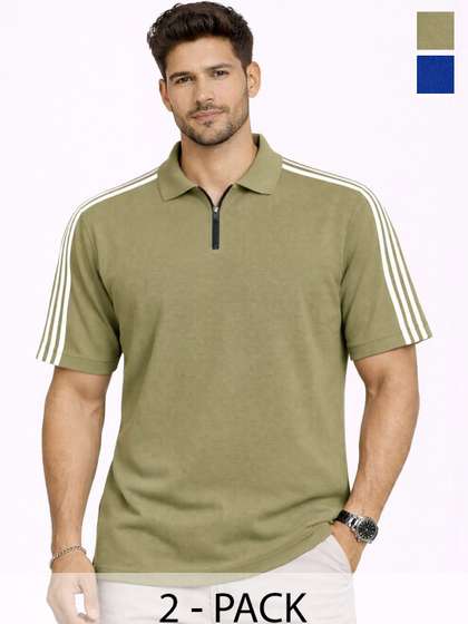 Organic Chics Men Dri-FIT Polo Collar Slim Fit T-shirt