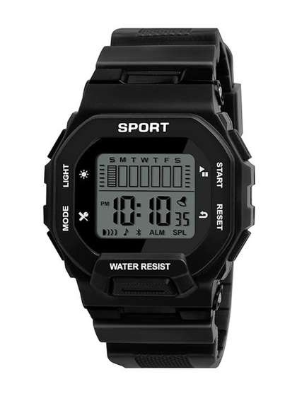 Brostin Unisex Dial
                    & Straps Digital Bluetooth Watches Black Square
                    Sport Watch