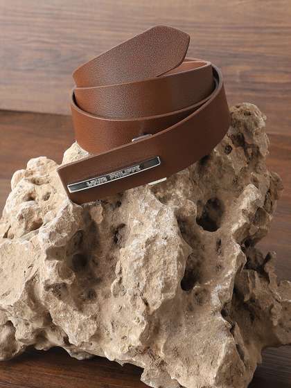Louis Philippe Men
                      Italian Leather Shiny Nickel Buckle Formal Profile
                      Belt