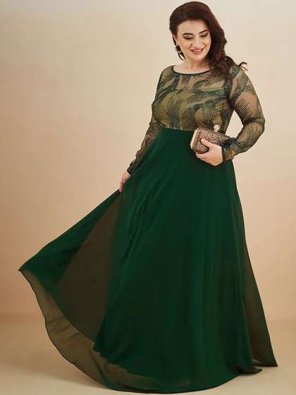 Miss Chase A+ Plus
                        Size Women Embellished Maxi Dress