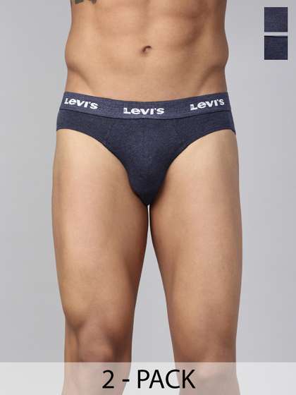 Levis Men Pack of
                          2 Solid Cotton Ultrasoft Waistband Brief with
                          Smartskin Technology