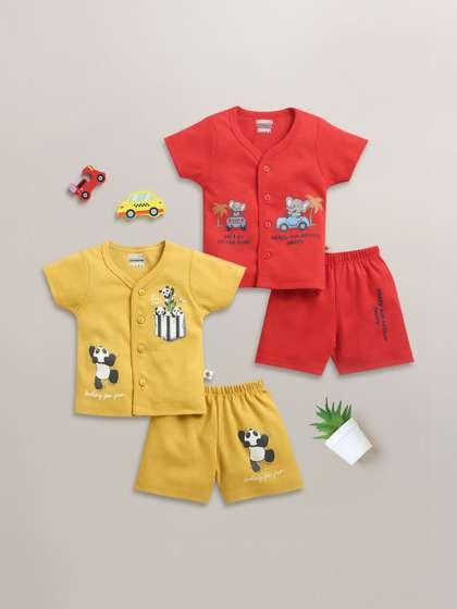 BUMZEE Boys Printed
                    T-shirt with Shorts