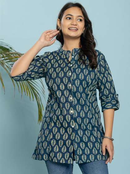 Aralia Ethnic Motifs
                        Printed Pure Cotton Blend Kurti