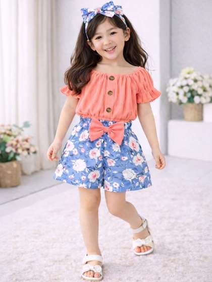 FAVORITE STORE Girls Top
                    with Shorts