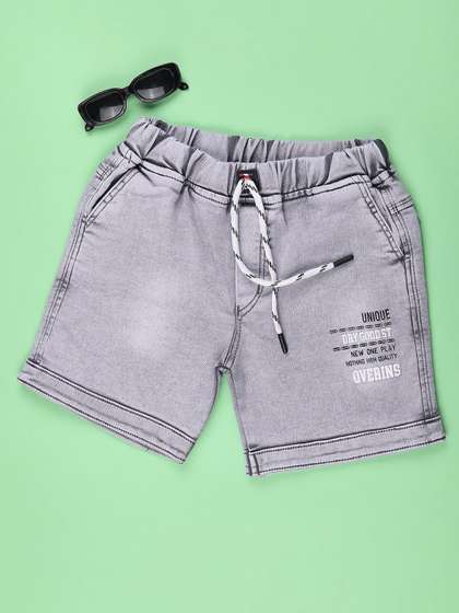 V-Mart Boys Typography
                    Washed Shorts