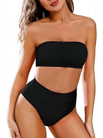 JIYA.ENTERPRISE
                        Strapless Stretchable Swim Bikini Set