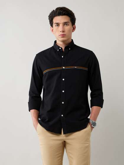 Arrow Sport Pure
                        Cotton Manhattan Slim Fit Button-Down Collar
                        Striped Casual Shirt