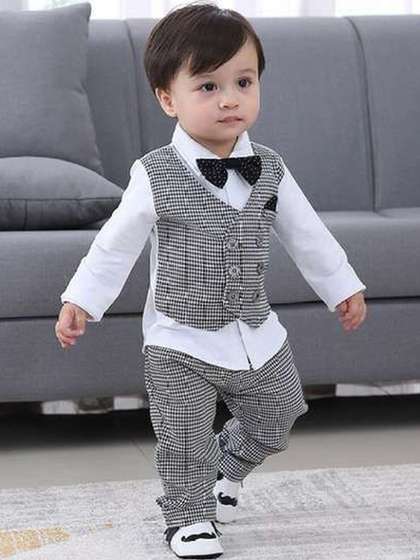 LA3MINE Checked Shirt
                    with Trousers & Waistcoat