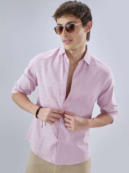 VASTRADO Geometric
                        Textured Classic Slim Fit Cotton Shirt