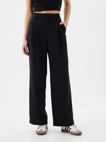 GAP Women Relaxed
                        Fit Pleated Trousers