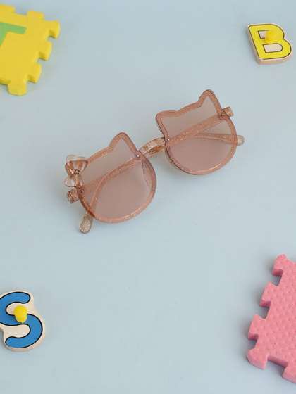 PASSION PETALS Unisex
                    Kids Brown Cateye Sunglasses with