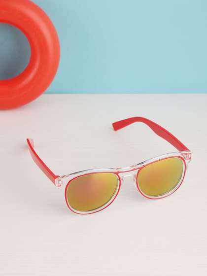 PASSION PETALS Unisex
                    Kids Mirrored Round Sunglasses with
