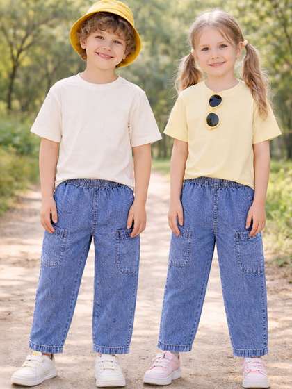 The Natkhat Tales Unisex
                    Kids Smart Easy Wash Cargos Trousers