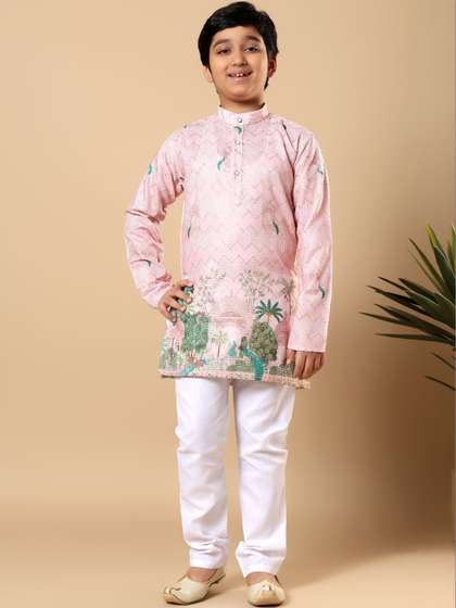 BT DEZINES Boys Ethnic
                    Motifs Printed Regular Kurta with Pyjamas