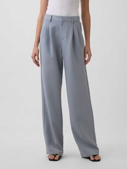 GAP Women Relaxed
                        Fit Pleated Trousers