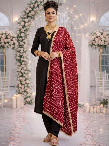 HERE&NOW Printed
                        Bandhani Dupatta