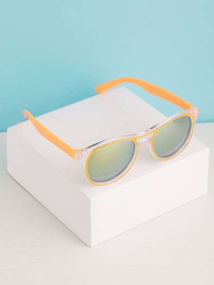 PASSION PETALS Unisex
                    Kids Mirrored Round Sunglasses
