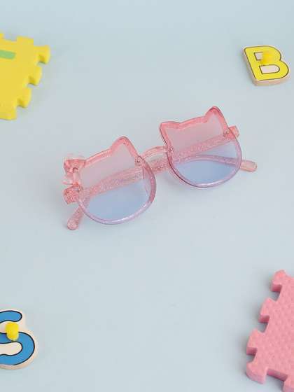 PASSION PETALS Unisex
                    Kids Blue Lens & Pink Cateye Sunglasses with
