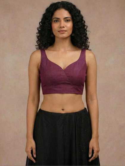 HERE&NOW Solid
                        Saree Blouse